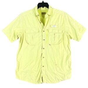 Gander Mountain Shirt Mens Medium Yellow Guide Series Fishing VentedOutdoor